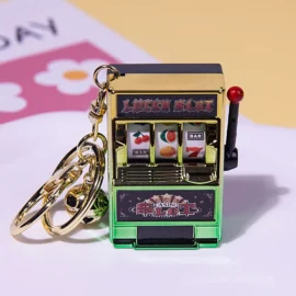 Customized New Design Fruit Machine Keychains Console Key Chain Keyring Accessories Small Mini Cute Cartoon Lottery Keychain-5cm*3.5CM / 22