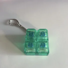 Millantech PC Material Keychain Square Color Keychain Mechanical Keyboard Shaft Tester Fingertip Decompression Keychain-As Picture / 17 no light