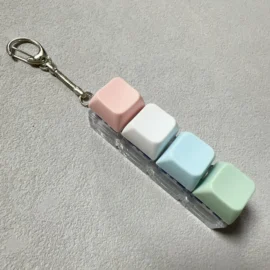 Millantech  Custom Design Light Keychain Cartoon Plastic UV Printing Mini Keyboard Stress Relief Fidget Toy-#11 / Lighting Up