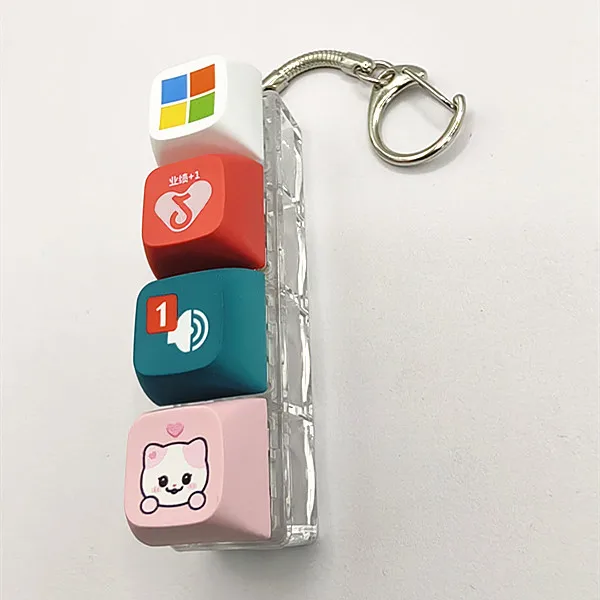 Promotional Durable Customized Thermal Transfer Printing Stress Relief Keycap Keychain for Gifts Brand Keyboard Keychain - Image 4