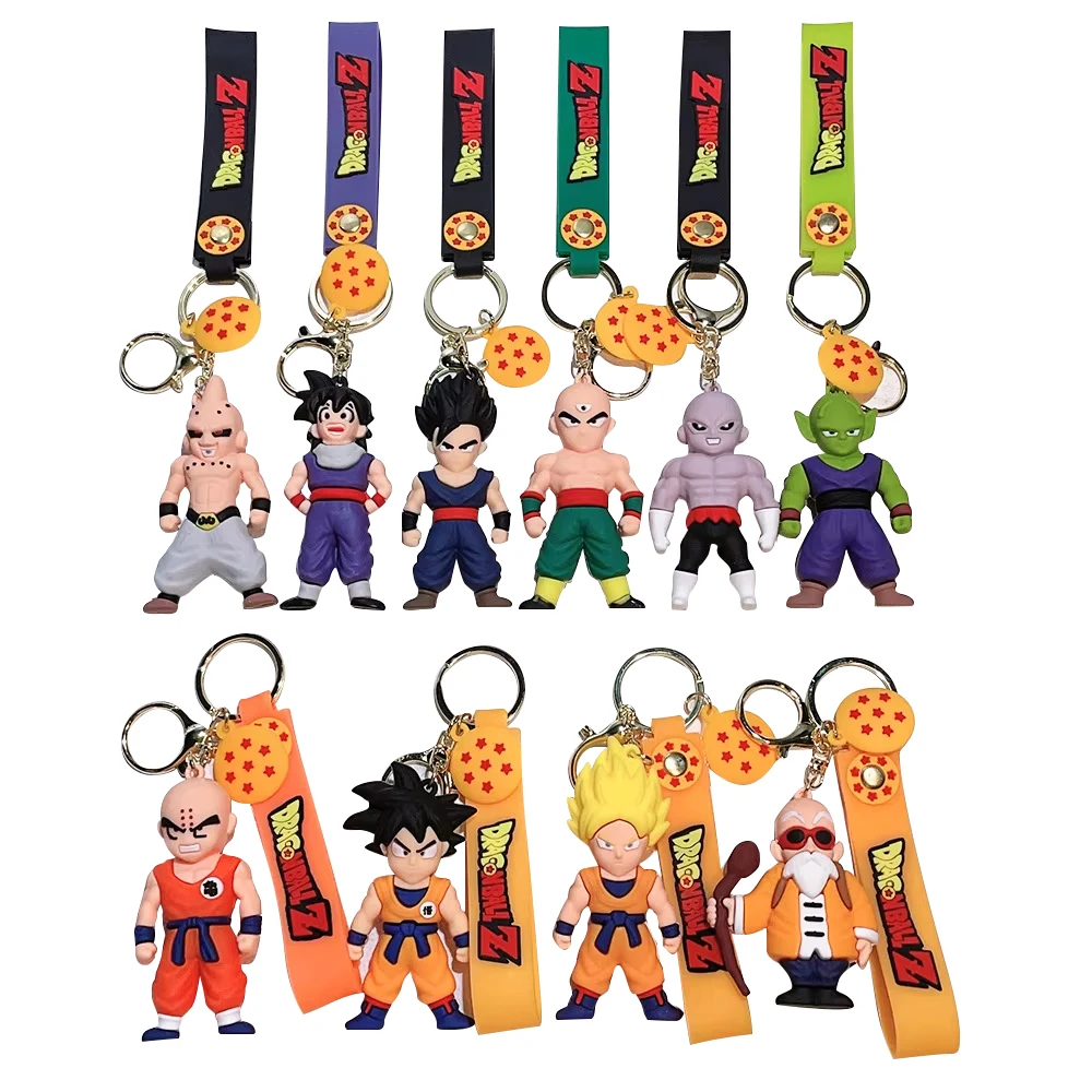 Factory Stock 3D Cartoon Anime Movies Characters Soft PVC Rubber Car Keychain Accessories Doll Bag Pendant Keyring