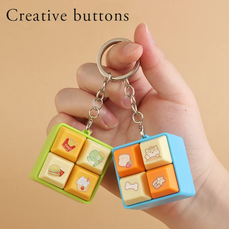 Custom Anime Plastic for Keychain LED Flexible Fidget Keyboard Click Stim Toy Multiple Color Options - Image 3