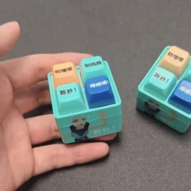 Custom Keycap Keychain PBT Colorful Wholesale Stress Switches Custom Switch Keyboard Fidget Keychain Clicker Transfer Printing