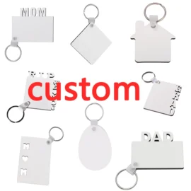 Custom Printing Key Chain Promotion Gifts Laser logo Epoxy logo Metal Custom Sublimation Blank Keychain-custom / MDF Keychain