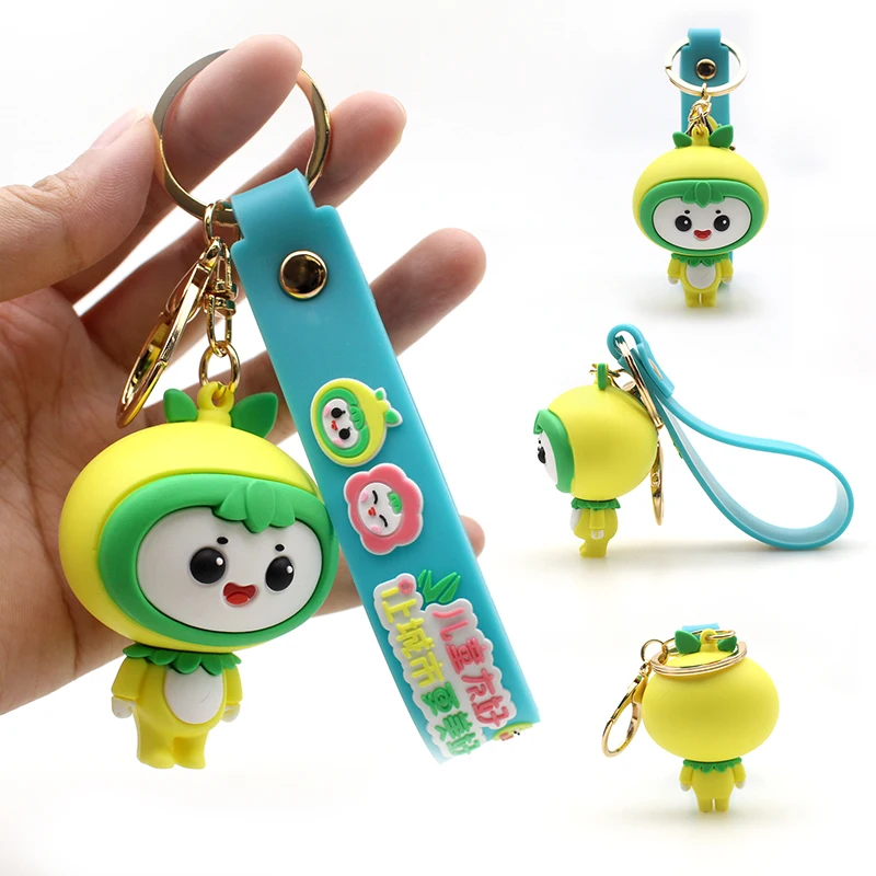 Wholesale Customised Designer Cartoon Logo 3D/2D Animal Keychain Accessories Soft Rubber PVC Keychains Promotional Gift - Image 2