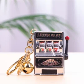 Customized New Design Fruit Machine Keychains Console Key Chain Keyring Accessories Small Mini Cute Cartoon Lottery Keychain-5cm*3.5CM / 14