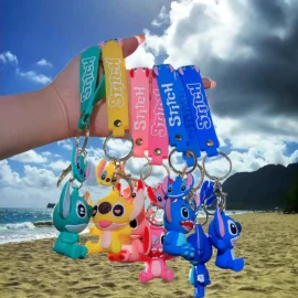 Millantech Custom Made Soft 3d Rubber Pvc Key Chain Wholesale Personalized Cute Stitch Keychains-Printing Color / 5.9*3.6cm